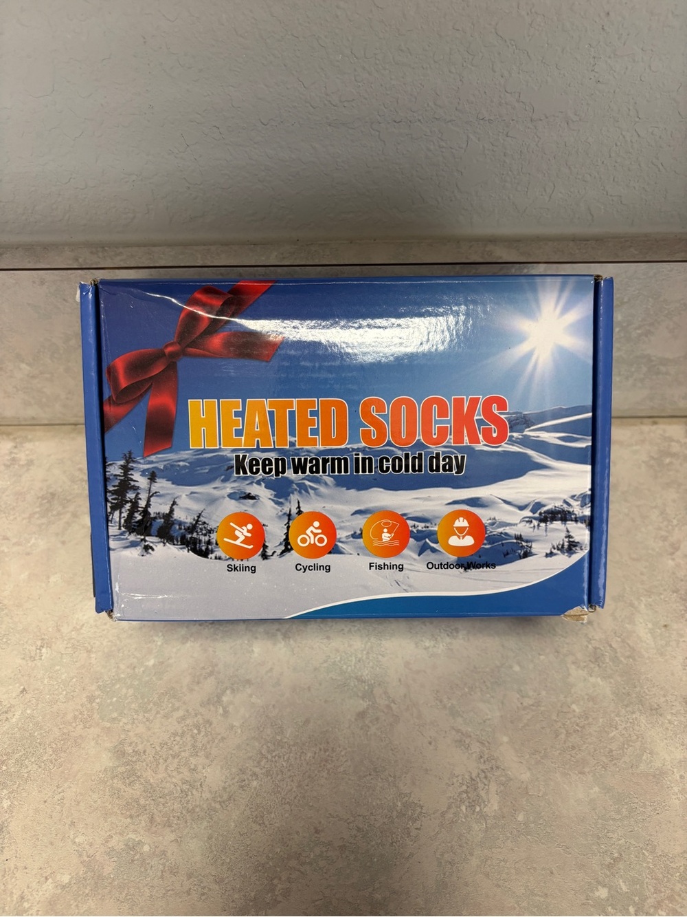 Rechargeable Heated Socks Unisex One Size 4 Heat Settings Tested - NEW